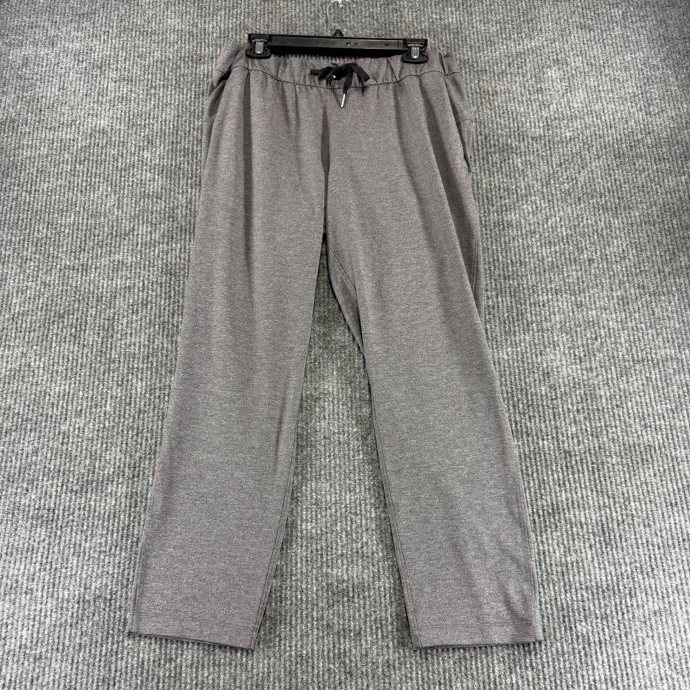Lululemon On the Fly 7/8 Pant Heathered Charcoal Grey Size 10 Drawstring Jogger
